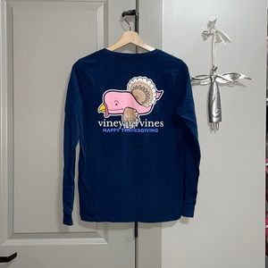 Vineyard Vines women’s thanksgiving t shirt long sleeve XS